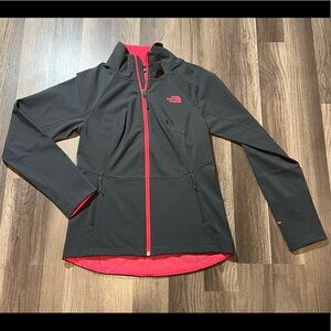 Gray and Pink The north face windwall jacket